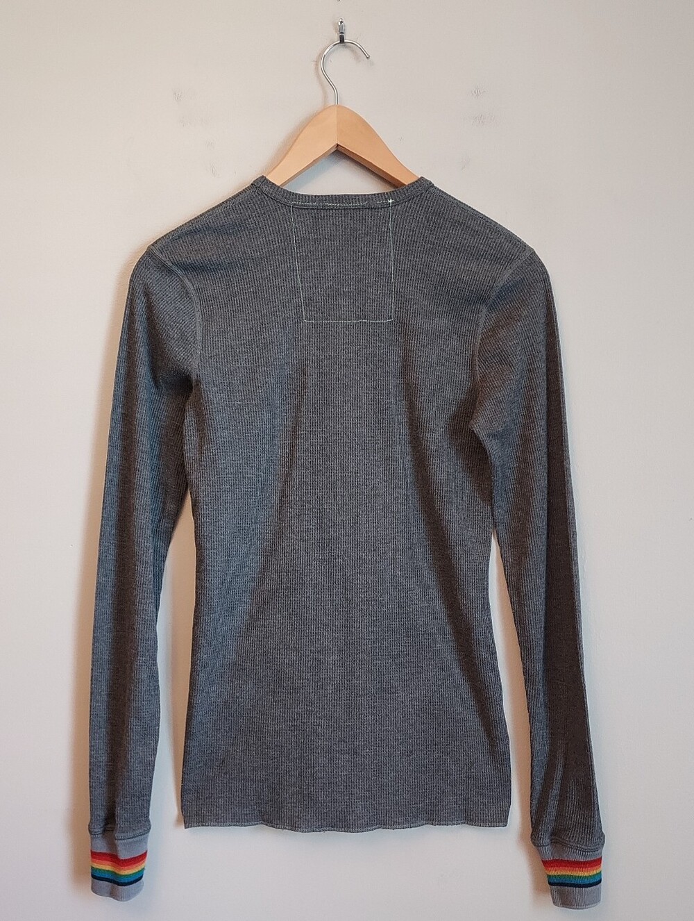 Aviator Nation Gray Thermal Long Sleeve Logo Tee Size XS - Picture 8 of 11